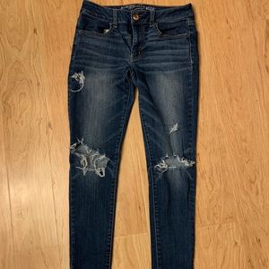 American Eagle MidRise Distressed Stretch Jeans
